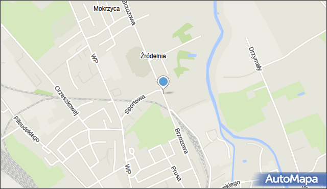 Stargard, Brzozowa, mapa Stargard