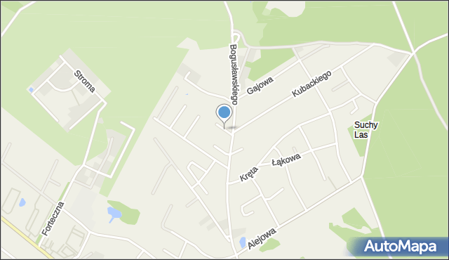 Suchy Las powiat poznański, Brzask, mapa Suchy Las powiat poznański