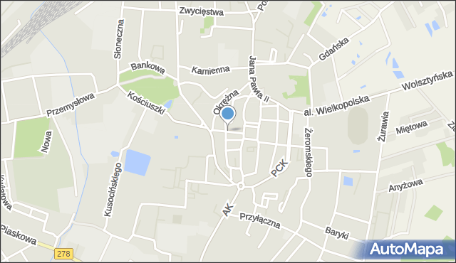 Sulechów powiat zielonogórski, Brama Piastowska, mapa Sulechów powiat zielonogórski