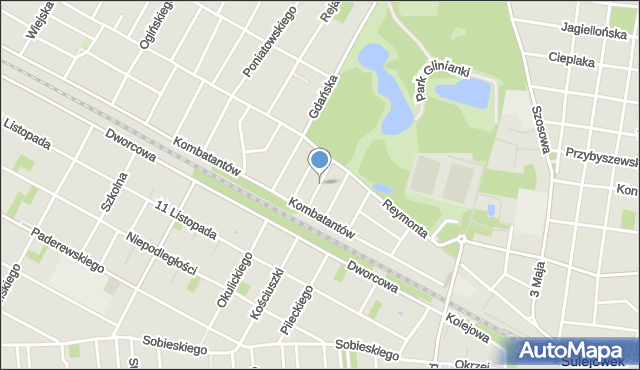 Sulejówek, Brzozowa, mapa Sulejówek