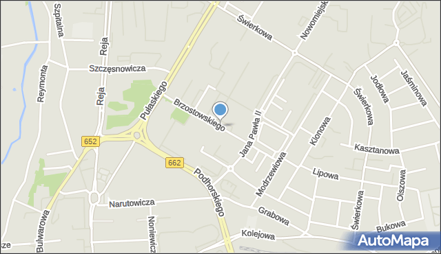 Suwałki, Brzostowskiego Karola, mapa Suwałk