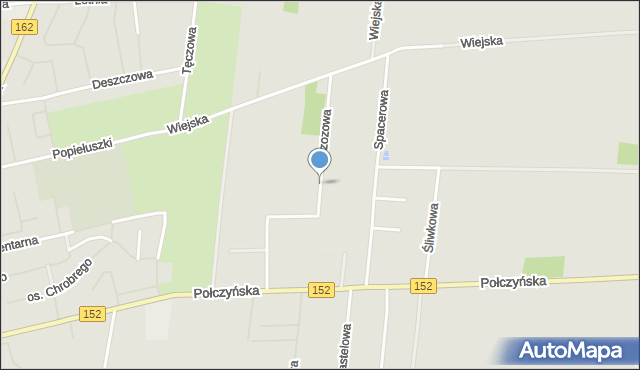 Świdwin, Brzozowa, mapa Świdwin