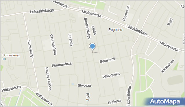 Szczecin, Brodzińskiego Kazimierza, mapa Szczecina