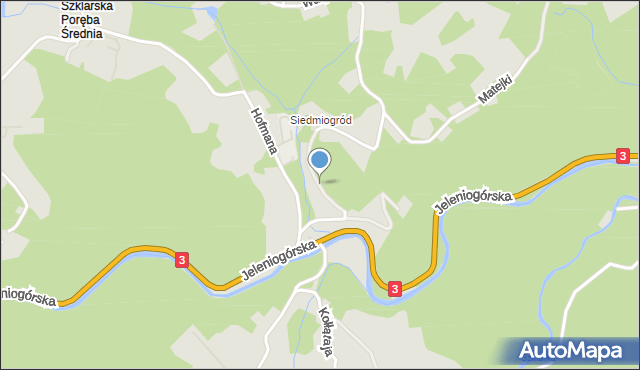 Szklarska Poręba, Brzozowa, mapa Szklarska Poręba