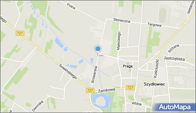 Szydłowiec, Browarska, mapa Szydłowiec