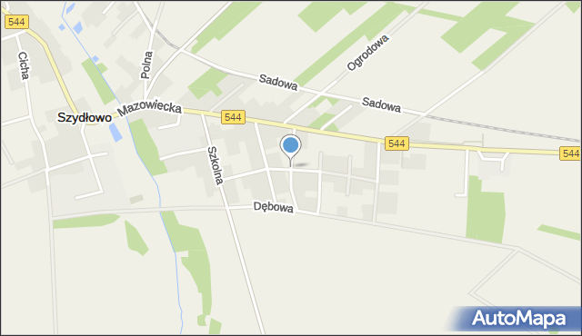 Szydłowo powiat mławski, Brzozowa, mapa Szydłowo powiat mławski