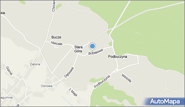 Trzebinia powiat chrzanowski, Brzozowa, mapa Trzebinia powiat chrzanowski