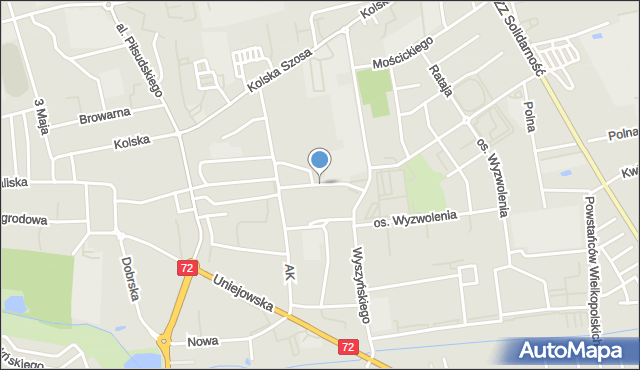Turek, Broniewskiego Władysława, mapa Turka