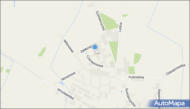 Uciechów gmina Odolanów, Brzoskwiniowa, mapa Uciechów gmina Odolanów