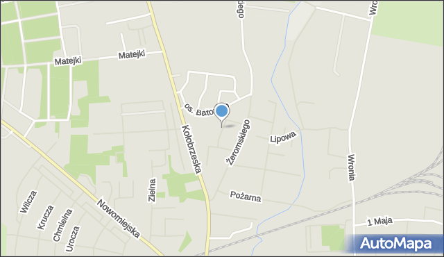 Wałcz, Brzozowa, mapa Wałcz