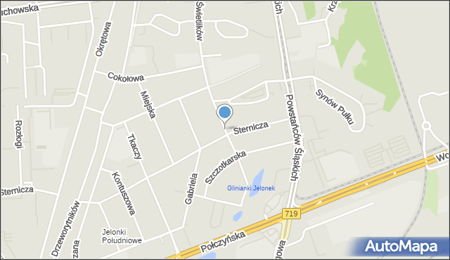 Warszawa, Brygadzistów, mapa Warszawy