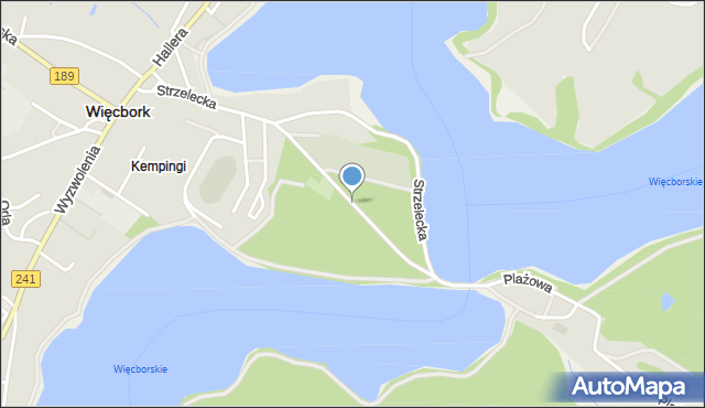 Więcbork, Bractwa Kurkowego, mapa Więcbork