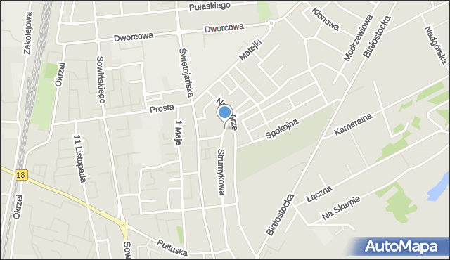 Wyszków, Browarna, mapa Wyszków