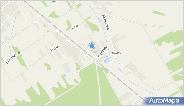 Zabieżki, Brzozowa, mapa Zabieżki