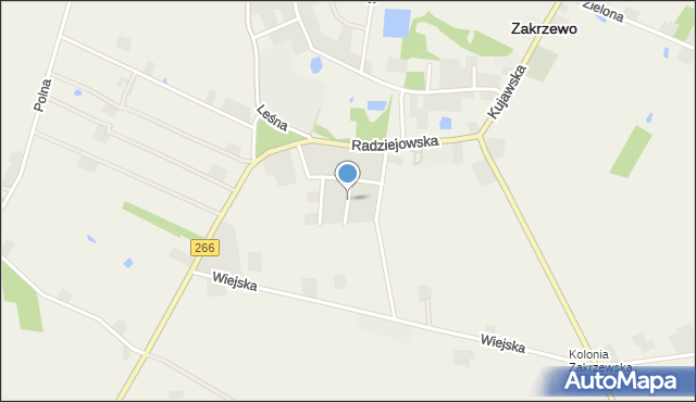 Zakrzewo powiat aleksandrowski, Brzozowa, mapa Zakrzewo powiat aleksandrowski