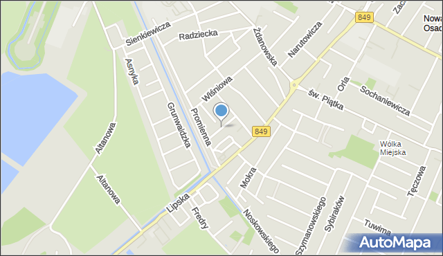Zamość, Broniewskiego Władysława, mapa Zamościa