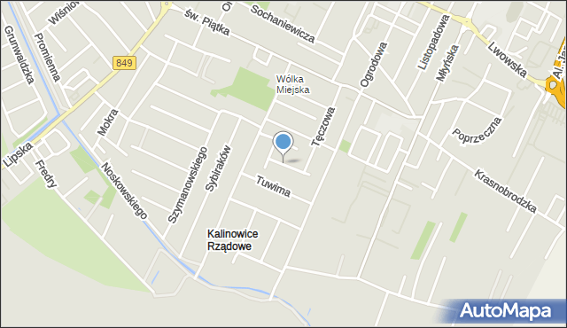 Zamość, Brzechwy Jana, mapa Zamościa