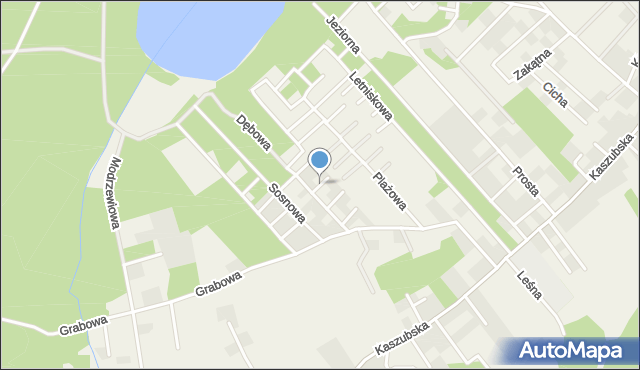 Zbychowo, Brzozowa, mapa Zbychowo