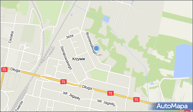 Zgierz, Broniewskiego Władysława, mapa Zgierz