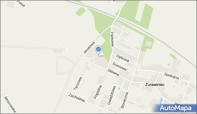 Żurawiniec gmina Miękinia, Brzozowa, mapa Żurawiniec gmina Miękinia