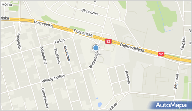 Baranowo gmina Tarnowo Podgórne, Budowlanych, mapa Baranowo gmina Tarnowo Podgórne