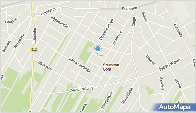 Biała Podlaska, Burzyńskiego Zbigniewa, mapa Białej Podlaskiej