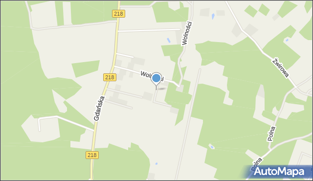 Bieszkowice, Bursztynowa, mapa Bieszkowice