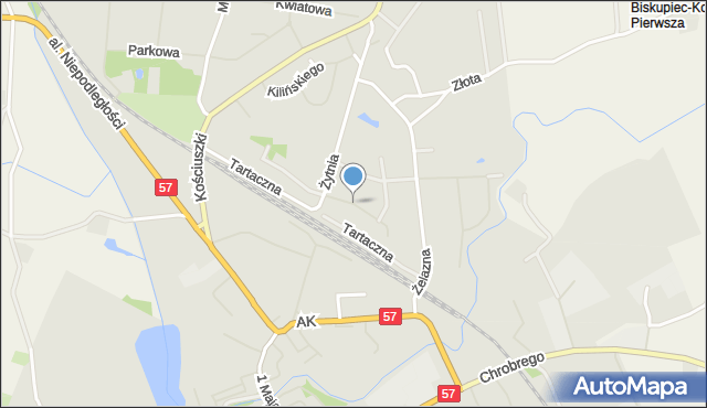 Biskupiec powiat olsztyński, Bursztynowa, mapa Biskupiec powiat olsztyński