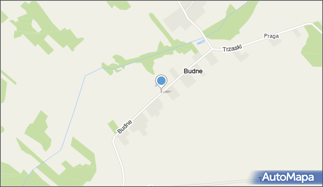 Budne gmina Troszyn, Budne, mapa Budne gmina Troszyn