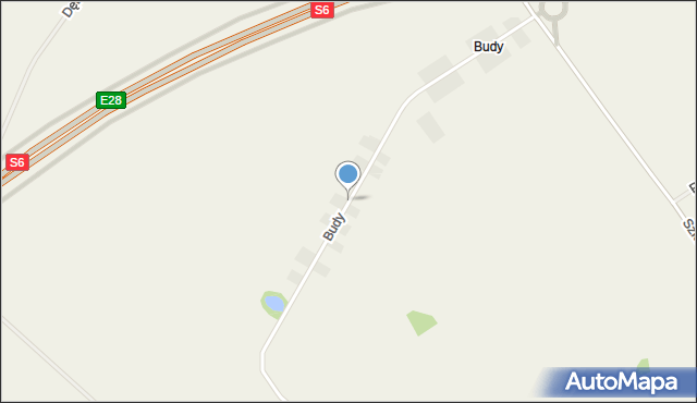 Budy gmina Damnica, Budy, mapa Budy gmina Damnica