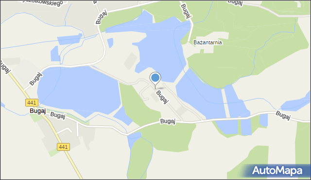 Bugaj gmina Miłosław, Bugaj, mapa Bugaj gmina Miłosław