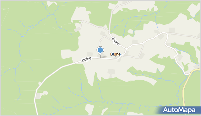 Bujne, Bujne, mapa Bujne