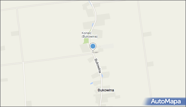 Bukowina gmina Biszcza, Bukowina, mapa Bukowina gmina Biszcza