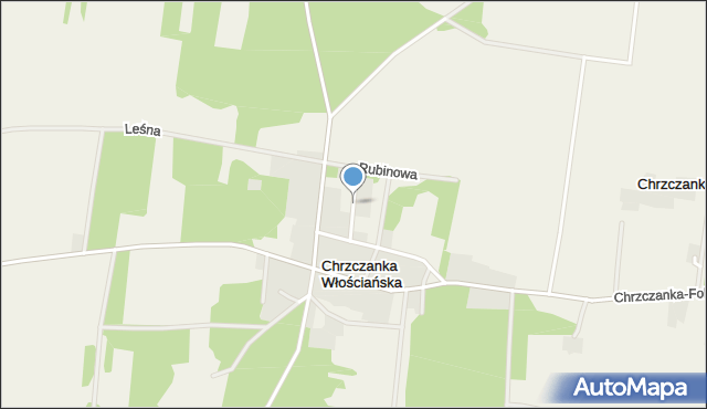 Chrzczanka Włościańska, Bursztynowa, mapa Chrzczanka Włościańska