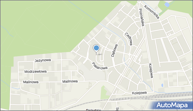 Dąbrówka gmina Dopiewo, Bukowa, mapa Dąbrówka gmina Dopiewo