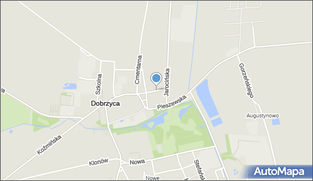 Dobrzyca powiat pleszewski, Bulsiewicza Alfreda, dr., mapa Dobrzyca powiat pleszewski