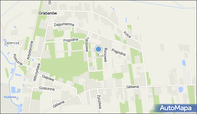 Grabanów, Burzowa, mapa Grabanów