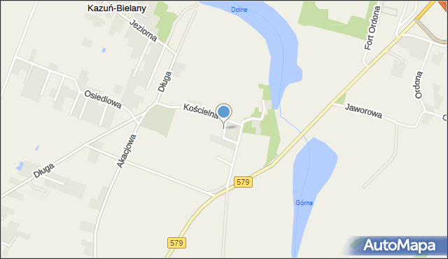 Kazuń Nowy, Bursztynowa, mapa Kazuń Nowy