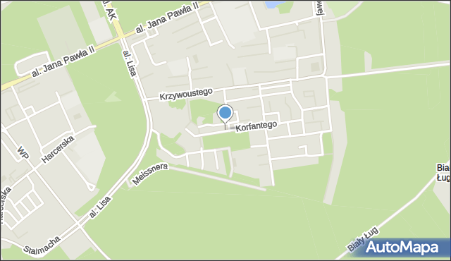 Kędzierzyn-Koźle, Bulwar Wschodni, mapa Kędzierzyna-Koźle