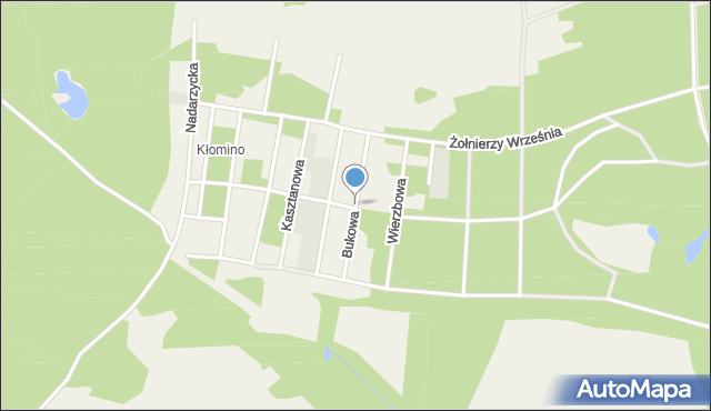 Kłomino, Bukowa, mapa Kłomino