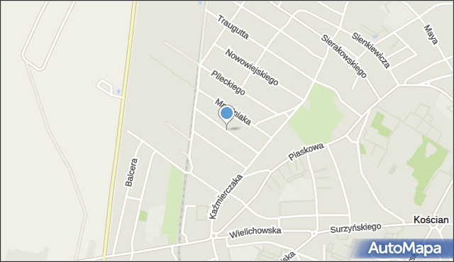 Kościan, Bukowieckiej Aleksandry, mapa Kościan