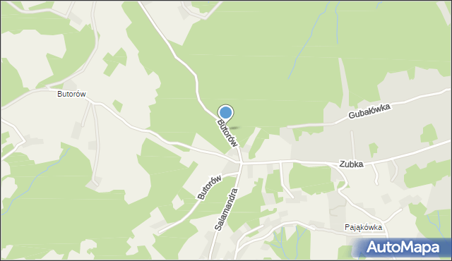 Kościelisko, Butorów, mapa Kościelisko