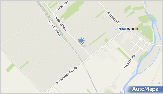 Krzepice powiat kłobucki, Bursztynowa, mapa Krzepice powiat kłobucki
