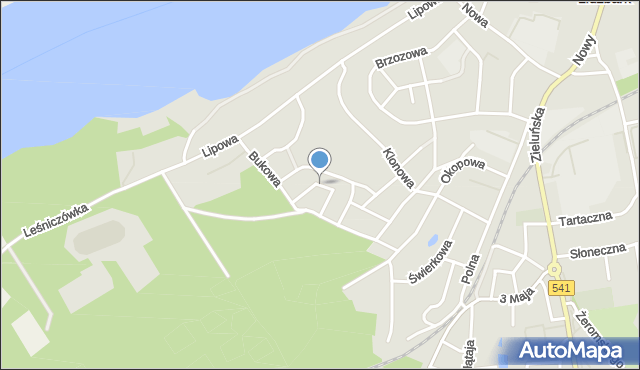 Lidzbark, Bukowa, mapa Lidzbark