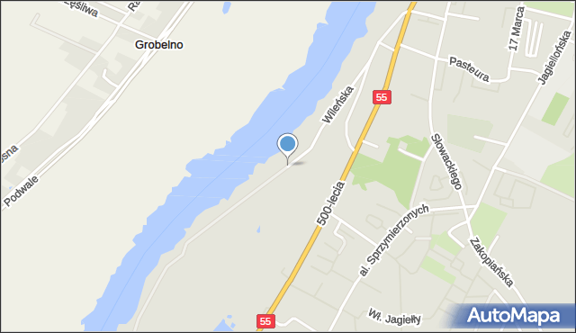Malbork, Bulwar Nad Nogatem im. Macieja Kilarskiego, mapa Malborka