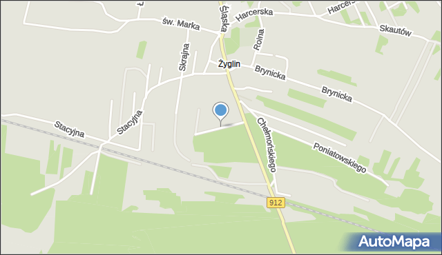 Miasteczko Śląskie, Budowlana, mapa Miasteczko Śląskie