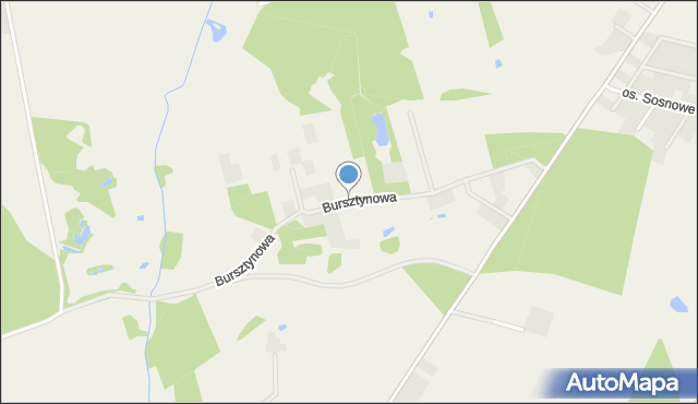 Mnichowo gmina Gniezno, Bursztynowa, mapa Mnichowo gmina Gniezno
