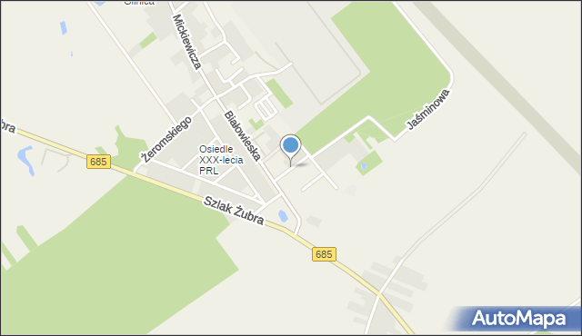 Narew, Bukowa, mapa Narew