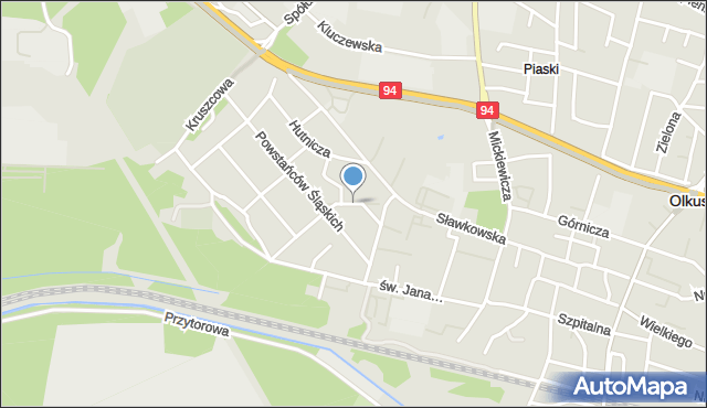 Olkusz, Budowlanych, mapa Olkusz