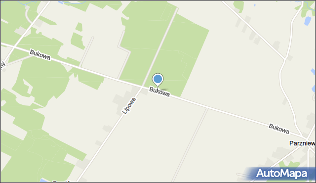 Parzniewice, Bukowa, mapa Parzniewice